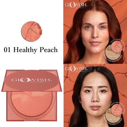 Glowish Cheeky Vegan Soft Glow Powder Blush 01 Healthy Peach